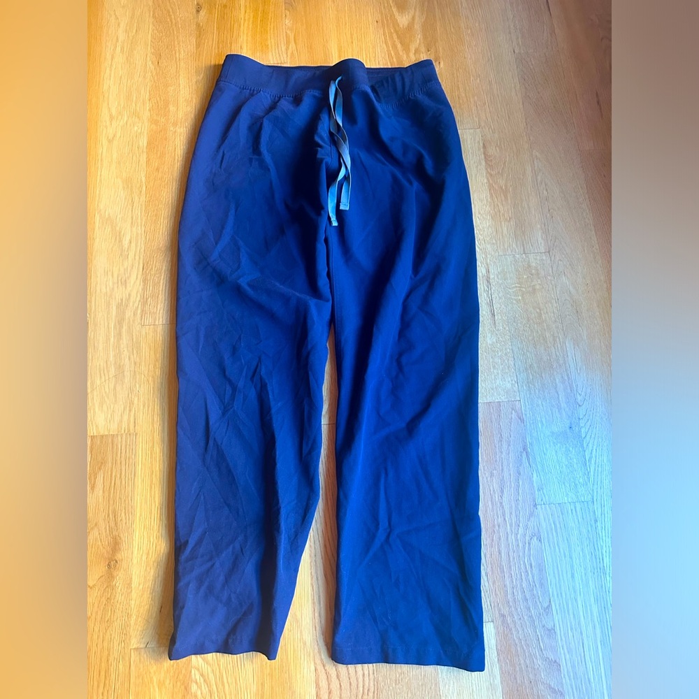 Figs Navy Blue Drawstring Scrub Pants